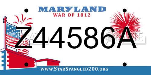 Z44586A Maryland License Plate