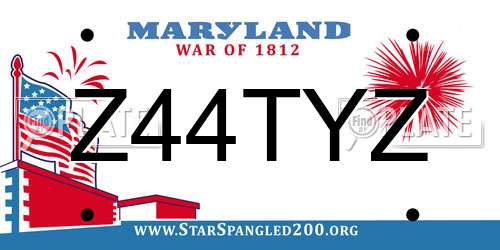 Z44TYZ Maryland License Plate