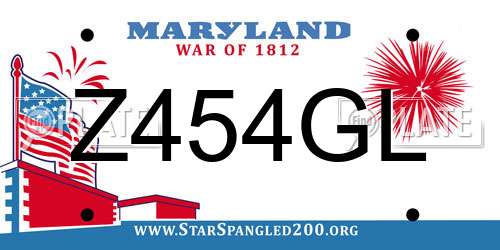 Z454GL Maryland License Plate
