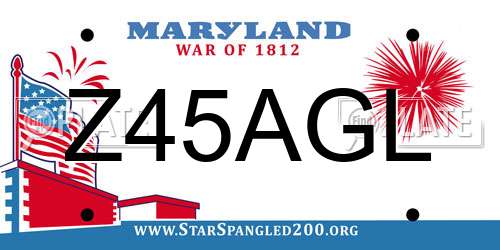 Z45AGL Maryland License Plate