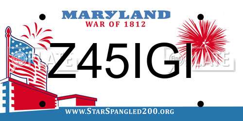 Z45IGI Maryland License Plate