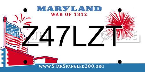 Z47LZT Maryland License Plate