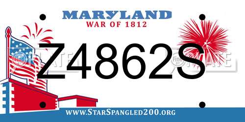 Z4862S Maryland License Plate