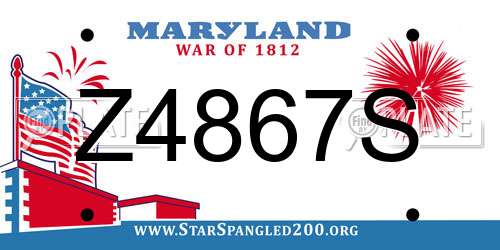 Z4867S Maryland License Plate