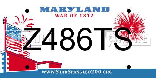 Z486TS Maryland License Plate