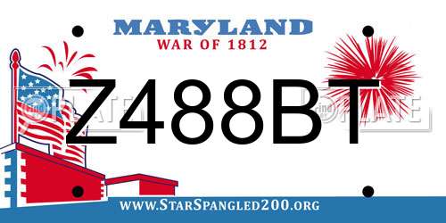 Z488BT Maryland License Plate