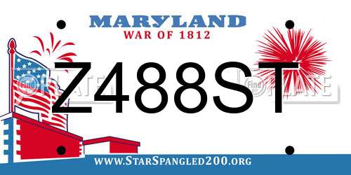 Z488ST Maryland License Plate