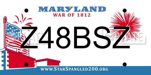 Z48BSZ Maryland License Plate