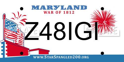 Z48IGI Maryland License Plate