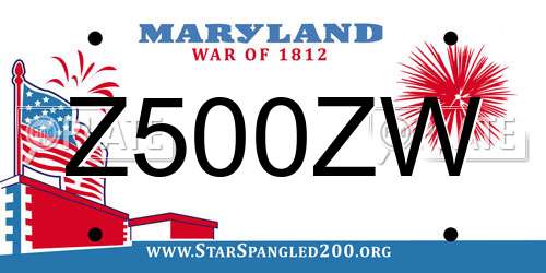 Z500ZW Maryland License Plate