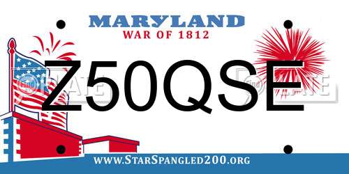 Z50QSE Maryland License Plate