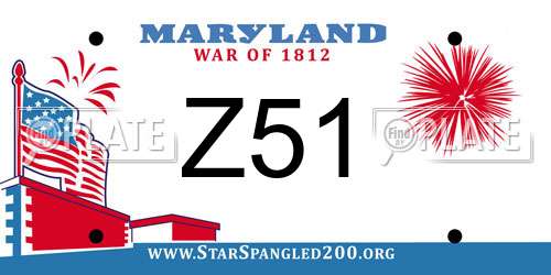 Z51 Maryland License Plate
