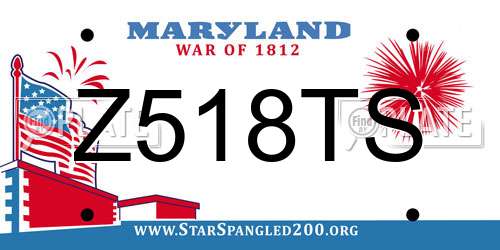 Z518TS Maryland License Plate