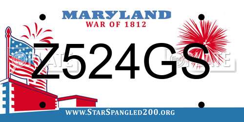 Z524GS Maryland License Plate