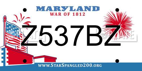 Z537BZ Maryland License Plate