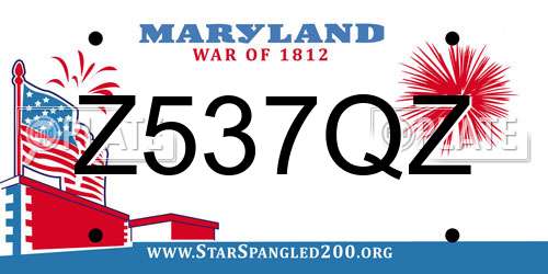 Z537QZ Maryland License Plate