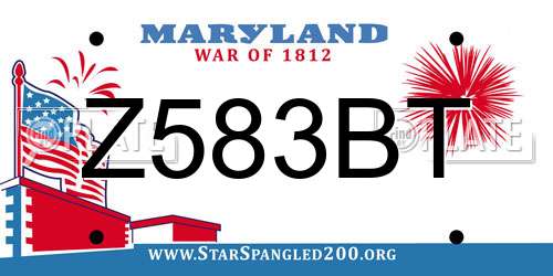 Z583BT Maryland License Plate