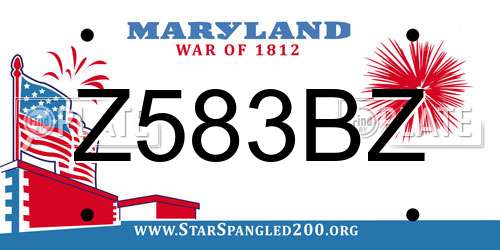 Z583BZ Maryland License Plate