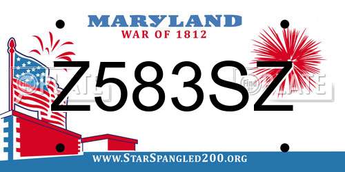 Z583SZ Maryland License Plate