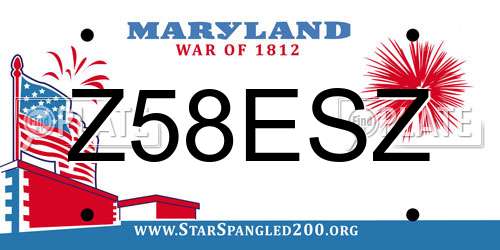 Z58ESZ Maryland License Plate