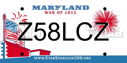 Z58LCZ Maryland License Plate