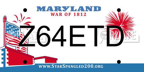 Z64ETD Maryland License Plate