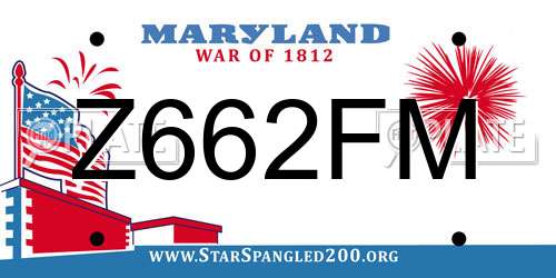 Z662FM Maryland License Plate