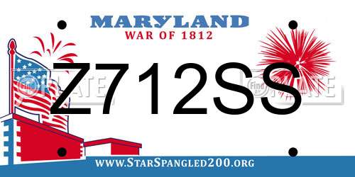 Z712SS Maryland License Plate