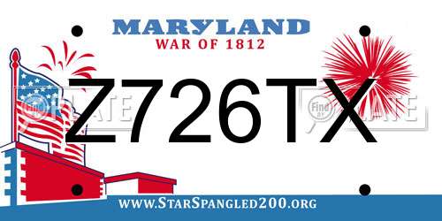 Z726TX Maryland License Plate