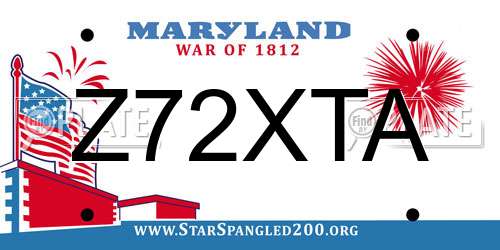 Z72XTA Maryland License Plate