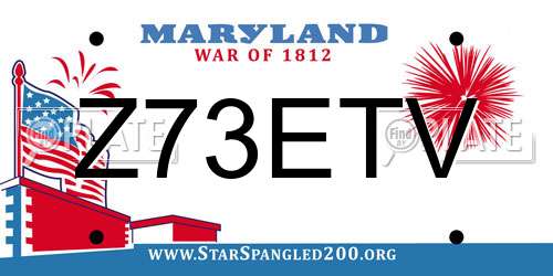 Z73ETV Maryland License Plate