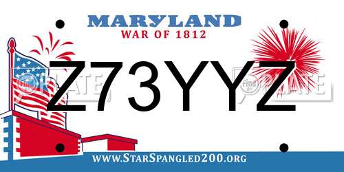 Z73YYZ Maryland License Plate