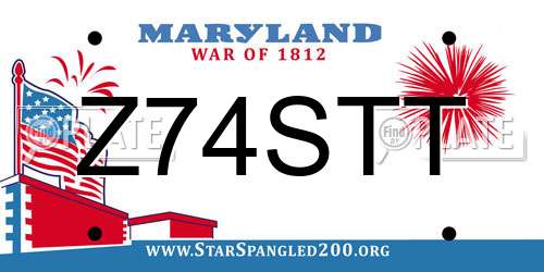 Z74STT Maryland License Plate