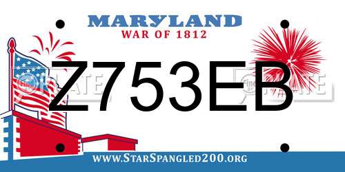 Z753EB Maryland License Plate