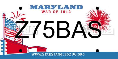 Z75BAS Maryland License Plate