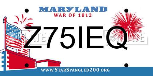 Z75IEQ Maryland License Plate