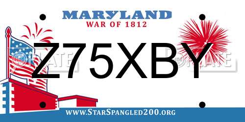 Z75XBY Maryland License Plate