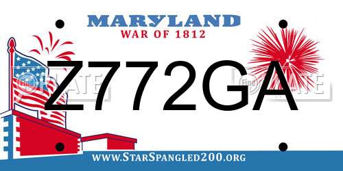 Z772GA Maryland License Plate