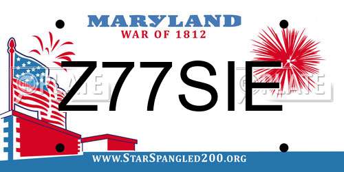 Z77SIE Maryland License Plate