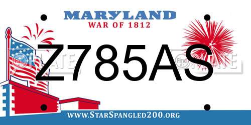 Z785AS Maryland License Plate