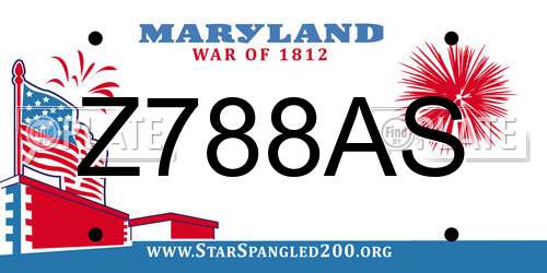 Z788AS Maryland License Plate