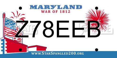 Z78EEB Maryland License Plate