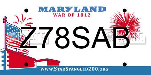 Z78SAB Maryland License Plate