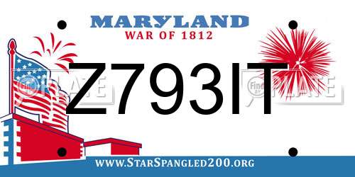 Z793IT Maryland License Plate