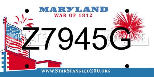 Z7945G Maryland License Plate