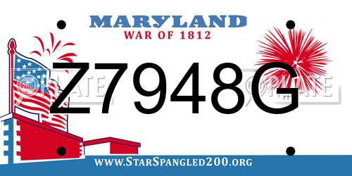 Z7948G Maryland License Plate