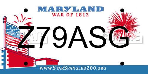 Z79ASG Maryland License Plate