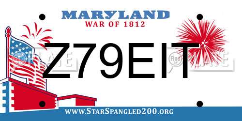 Z79EIT Maryland License Plate