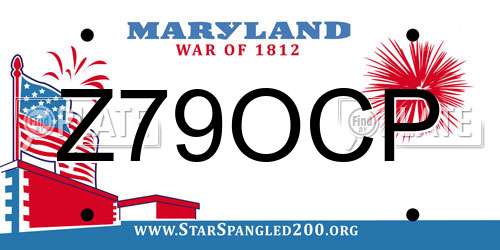 Z79OCP Maryland License Plate