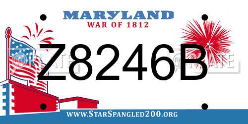 Z8246B Maryland License Plate